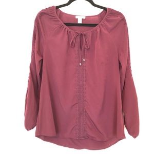 Deep Burgundy Ladies' Top